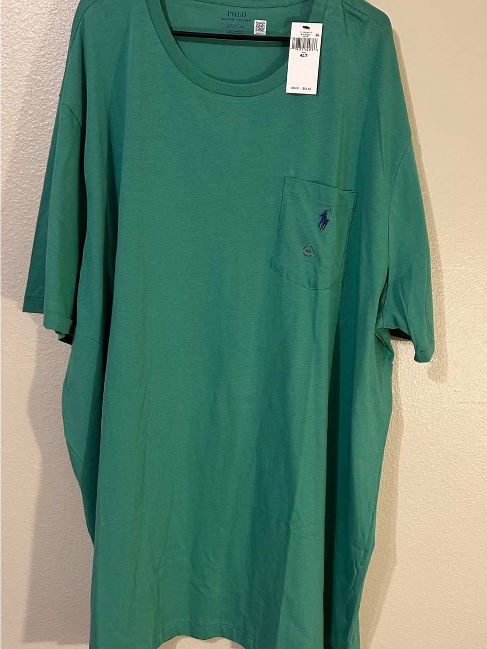 NWT Polo by Ralph Lauren Green Pocket T-Shirt - Men's 4XL